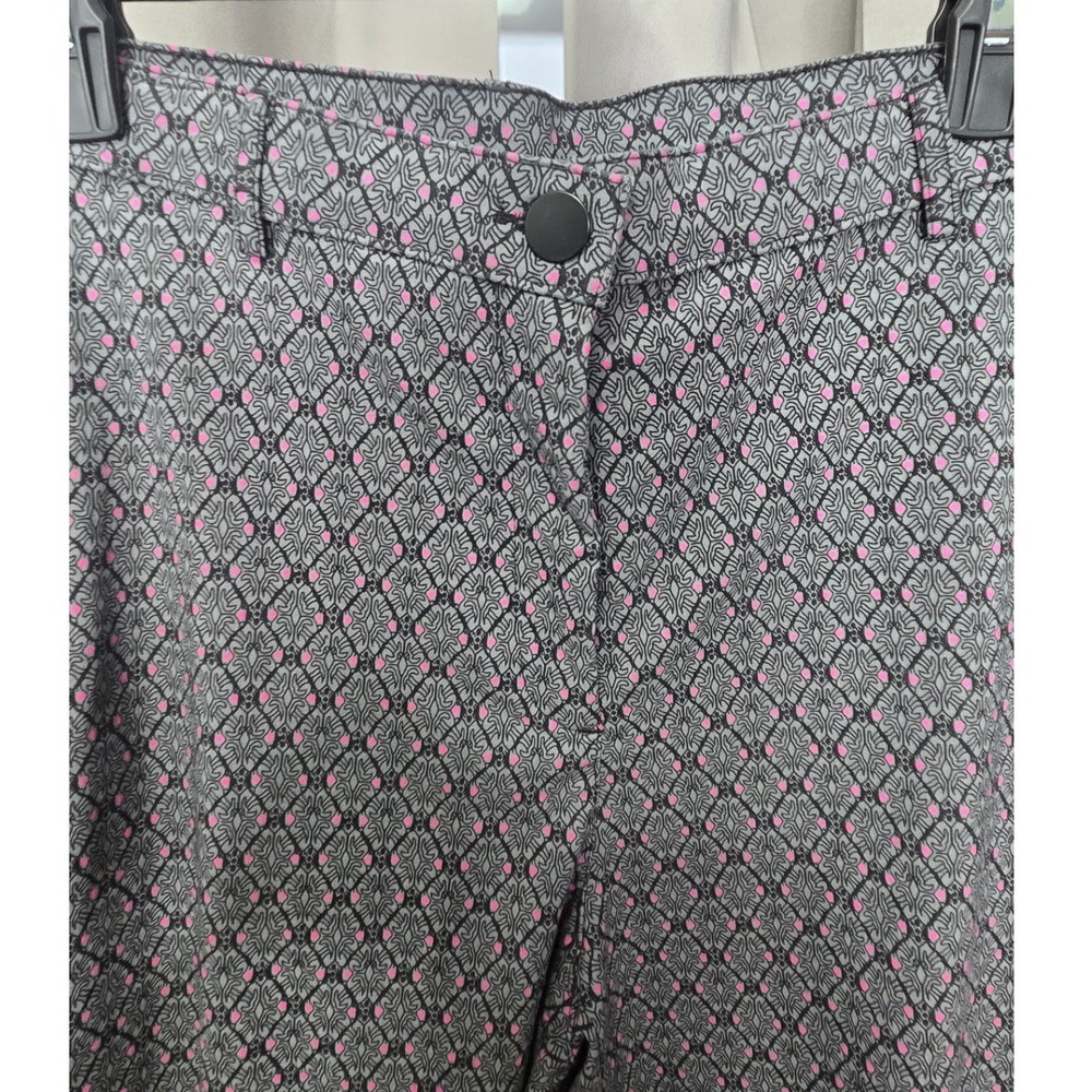 Allison Daley Plus Dress Pants Womens 16W Gray Pink Geometric Stretch Tapered - Picture 8 of 9